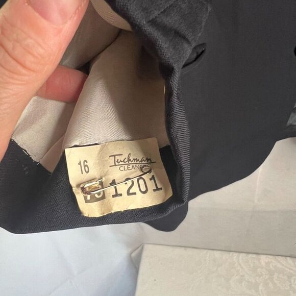 Giorgio Armani Pure Wool Black Single Breasted Suit Jacket Blazer ITALY Size 40S - Picture 11 of 12